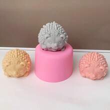 Molde de silicona en forma de erizo 3D - Molde para manualidades con resina, jabón y yeso para artesanías de animales, decoración del hogar y regalos hechos a mano