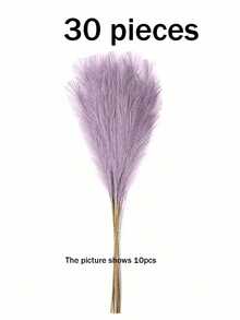 10/20支人造芦苇草，逼真芦苇花，蓬松茎秆，适用于婚礼、花束装饰、家居装饰（灰紫色）、情人节、生日礼物、毕业典礼、秋季装饰、秋季主题、人造植物 - 紫色 - 查看 12