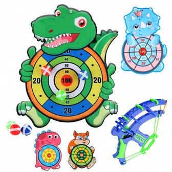 Cartoon Animal Dart Board Sticky Ball Rabbit Family Interactive Birthday Party Decor Funny Gift