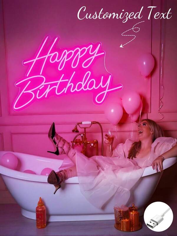 Custom Neon Signs, Neon Sign Customizable For Wall Decor, Personalized Neon Sign For Wedding, Birthday Party, Bedroom, Bar, Salon, Business Shop, Name Logo, Led Sign, Halloween, Christmas Gifts, Romantic Home Decor, Perfect For Wall Decor