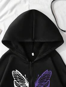 Sudadera casual con cremallera para mujer, ropa de otoño e invierno de talla grande, jersey casual de hombros caídos de manga larga, lavable a máquina