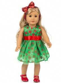 Ubranka dla lalek o długości 16 cali na Boże Narodzenie, dostępne w kolorze czerwonym, żółtym i zielonym, akcesoria do samodzielnego ubierania lalek (lalka nie jest dołączona) - Wielokolorowe - Zobacz 5