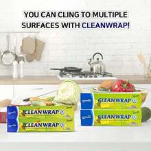 Plastic Wrap For Food (8.66in X 393.7ft - 3 Pack) | Plastic Wrapping Paper For Food,  Food Wrap, Clear Wrap To Seal Baked Goods, Food Transparent Wrap, Press And Seal Wrap - 如圖 - 查看 4