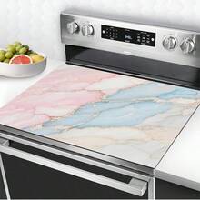 Stove Protector Mat, Utensil Drying Mat, Non-Slip & Scratch-Resistant Washable Fabric, Suitable For Gas Stove, Induction Cooktop, Washing Machine, Dryer, Glass Tabletop, Durable Kitchen Appliance Cover, Artistic Tableware Accessory, Stove Side Guard - Multicolor - View 3