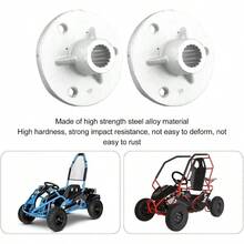 Buje de Rueda Trasera de 3 Pernos 17T, par de Ejes de Aleaciones de Acero, Buje de Rueda de Eje Trasero, Apto para Quad Bike ATV Go Kart con Neumticos de 5 Pulgadas - Por defecto - Ver 3