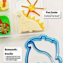 4 Pcs Dinosaur Sandwich Cutter Set For Kids, Plastic Bread Molds And Toast Cutter Shapes, DIY Cute Sandwich Making Tools For School Meals And Bento Lunch Accessories, Fun Kitchen Gadgets For Children, Perfect For Breakfast, Snacks, Parties And Lunch Box Preparation ( Material, Easy To Clean, Reusable)