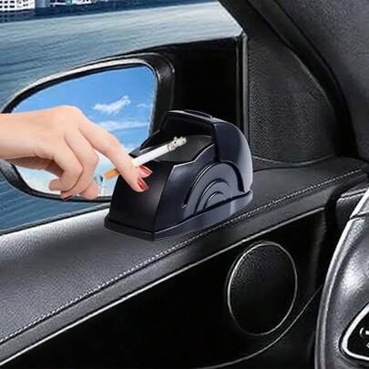Car Ashtray Car Door Ashtray Windproof And Fly Ash-Proof Metal Inner Container Ashtray Creative Dual-Purpose Home And Car