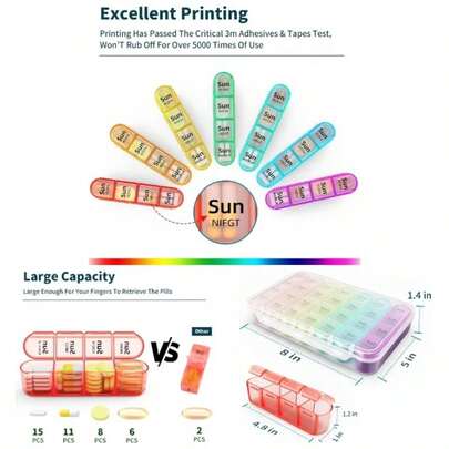 Pill Organizer 4 Ti…
