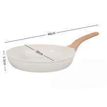 A Set Of Non Stick Cookware - White Granite Surface, Suitable For Induction Cookers, Including Frying Pans And Stew Pots, Soup Pots With Lids, Suitable For Home Kitchen Use