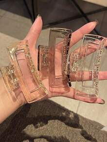 3/1 cái Kẹp tóc vuông trong suốt, kẹp tóc đa năng tối giản giản dị, kẹp tóc kẹp tóc kẹp tóc kẹp tóc kẹp tóc kẹp tóc kẹp tóc kẹp tóc phụ kiện tóc mùa thu đông cho phụ nữ cho trang phục đi nghỉ - Nhiều màu - Xem 8