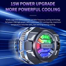 1pc Black Semiconductor Cooling Phone Radiator Fan, Made Of ABS+Aluminum Alloy+Ceramic, 3-Speed Adjustable, Cooling Product, Rapid Cooling, Phone Cooler, Mini Fan, Suitable For Various Phones And Tablets. Comes With Type-C Cable. Halloween Gift, Camping Gear.