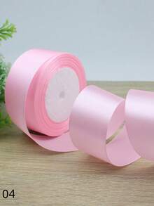 1pc Colorful Satin Ribbon, 4cm Pink Satin Ribbon, 22m Multifunction Rose Bow Satin Ribbon For Cake, Christmas Decoration, Lace Satin Ribbon For Flowers, Fabric Satin Ribbon For Holiday Decoration, Crafts And Gift Wrapping, Versatile Polyester Satin Ribbon For Creative Crafts, Sewing, Cake Decoration And Holiday Decoration - Multicolor - View 14