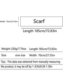 1pc Elegant Landscape Oil Painting Thick Faux Cashmere Jacquard Scarf, Women's Versatile Shawl Wrap For Autumn/Winter