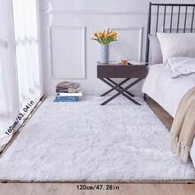 1pc, Soft Area Rugs For Bedroom Fluffy, Non-Slip Fuzzy Shag Plush Soft Shaggy Bedside Rug, Tie-Dyed Living Room Carpet For Girls Kids Baby Teen Dorm Home Decor, Bedroom Living Room Nursery Room Rug, Easy-Care Home Accent