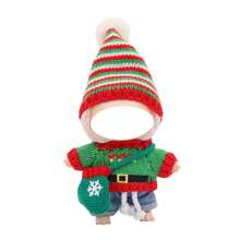Christmas Knitted Hat, Sweater, Jeans Set, Paired With Gloves And Crossbody Bag. For Labubu, Christmas Holiday Outfit, Holiday Birthday Gift (Excluding Plush Doll)