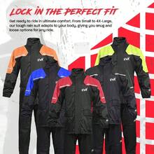 - Traje de lluvia para motocicleta para hombres y mujeres, chamarra de lluvia reflectante y pantalones de lluvia para montar a prueba de intemperie para todas las estaciones - Grande + Negro - - Ver 7
