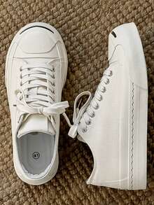 Teens' Canvas Shoes, Niche Couple Casual Sneakers, Unisex Low-Top Vulcanized Thick-Sole Canvas Shoes