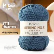 400g Wool Yarn, 245 Thick Alpaca Wool Yarn, Casual Knitting Bar Knitting Yarn, Suitable For Making Fashionable Coats, Scarves, Hats, Gloves, Wool Carpets, Wool Cushions, Handicrafts, Clothing, 50% Wool, 50% Polyester, 1 Bag = 4 Balls = 400g - Four Packs - View 14