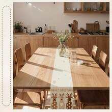 Weihnachtstischläufer, Aquarell Rentier Saisonaler Feiertags Küchen- und Esszimmertischläufer, Fröhliche Weihnachten rustikale Heimdekoration