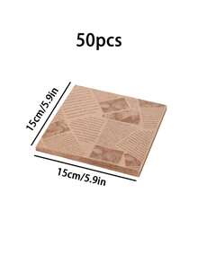 50 张烘焙纸、羊皮纸、三明治包装纸、烘焙用品(图案位置不对称且随机)非常适合派对、万圣节装饰和圣诞节、圣诞节装饰家居 - 彩色 - 查看 7