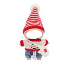 Christmas Knitted Hat, Sweater, Jeans Set, Paired With Gloves And Crossbody Bag. For Labubu, Christmas Holiday Outfit, Holiday Birthday Gift (Excluding Plush Doll)