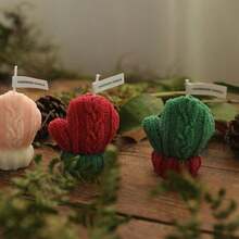 1pc Christmas Glove Scented Candle,Suitable For Christmas Decorations,Holiday Decoration, Party, Living Room Decor,Home Decor ,Table Ornaments,Christmas Gifts