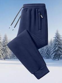 Calça masculina (1 peça), ideal para outono/inverno, perfeita para exercícios, corrida, uso casual no dia a dia e caminhadas ao ar livre. Clássica e versátil.