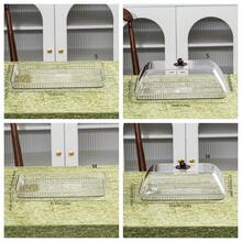 Plastic PET Material, Multi-Size Rectangular Display Trays With Dustproof Lids, Unbreakable, Reusable Fruit Plates, Desserts, Snacks, Cakes Trays, Suitable For Various Festivals, Weddings, Parties, Banquets - Transparent - View 4