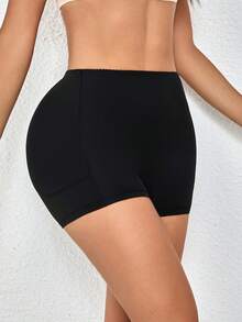 女士加厚臀部塑身短裤，可拆卸衬垫，塑身紧身裤