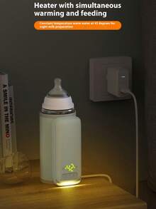 Wireless Heated Milk Bottle Warmer, Portable USB Constant Temperature Milk Warmer For Night Feeding, Suitable For Car Charging