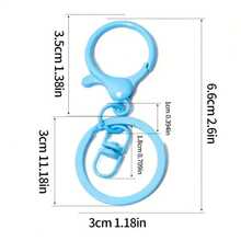 5/10/20/30pcs Colorful Keychain Package, Metal Round Split Key Ring Chain With Small Lobster Buckle, Craft Bag Pendant Making Accessories - Keychain - View 7