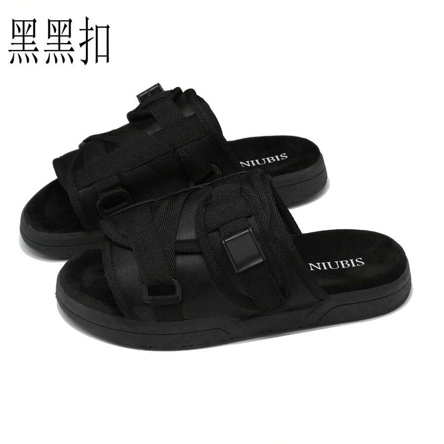 2025 High-End Feel Outdoor Slippers Unisex Beach Slide Sandals - Black Buckle - View 1