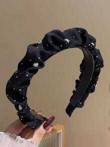 3pcs Faux Leather White, Beige, Black Headbands, Fashionable And Versatile Hair Accessories Suitable For Daily Wear, Face Washing, Makeup, Outfit Matching, And Holiday Gifts, Hair Band, Hair Hoop Hairband - Multicolor - View 8