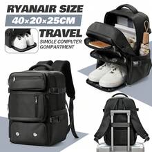 男士多功能背包，带多个口袋和多个隔层 - 耐用、时尚的笔记本电脑和旅行包，带鞋柜，飞机认可的旅行背包，非常适合上学、工作和通勤，有 5 种颜色可选，日常通勤包可转换背包拉链封口 - 彩色 - 查看 4