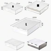 Cajon para Escritorio, Accesorios para Escritorio, CajóN Debajo Autoadhesivo para Debajo Del Escritorio, Organizador de Escritorio, para Oficina, Escuela y Hogar - transparente - Ver 3