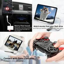 huaxunyuan 3-In-1 USB-C Card Reader With Cable 1-Pack USB 2.0 Memory Card Adapter For SD/TF/MMC Compatible With IPhone IPad Android Phones (Black/White)