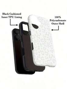 White Leopard Print Design Elemt-Design Phone Case, Suitable For Models 16, 15, 14 Pro Max, 13, 12, 11, XR, XS Plus Phone Cases, Made Of TPU Silicone Material, Providing Shock And Drop Protection, With Drop Protection Function, And Has A Very Good Hand Feel.It Is The Most Suitable Gift For Family, Frids, And Loved Ones..Holiday Phone Accessories.Pink Christmas 17 Pro Max Case Family Cover 17 Pro Max An Excellent Gift For Friends Girlfriend Or Boyfriend Fundas Cheap Gifts For Women Y2k Phone Case Anime Mobile Phone Case Phone Cases Cute Phone Cases Bear Phone Case New Year Mobile Phone Case - White CZ Hollow Out 222 - View 7