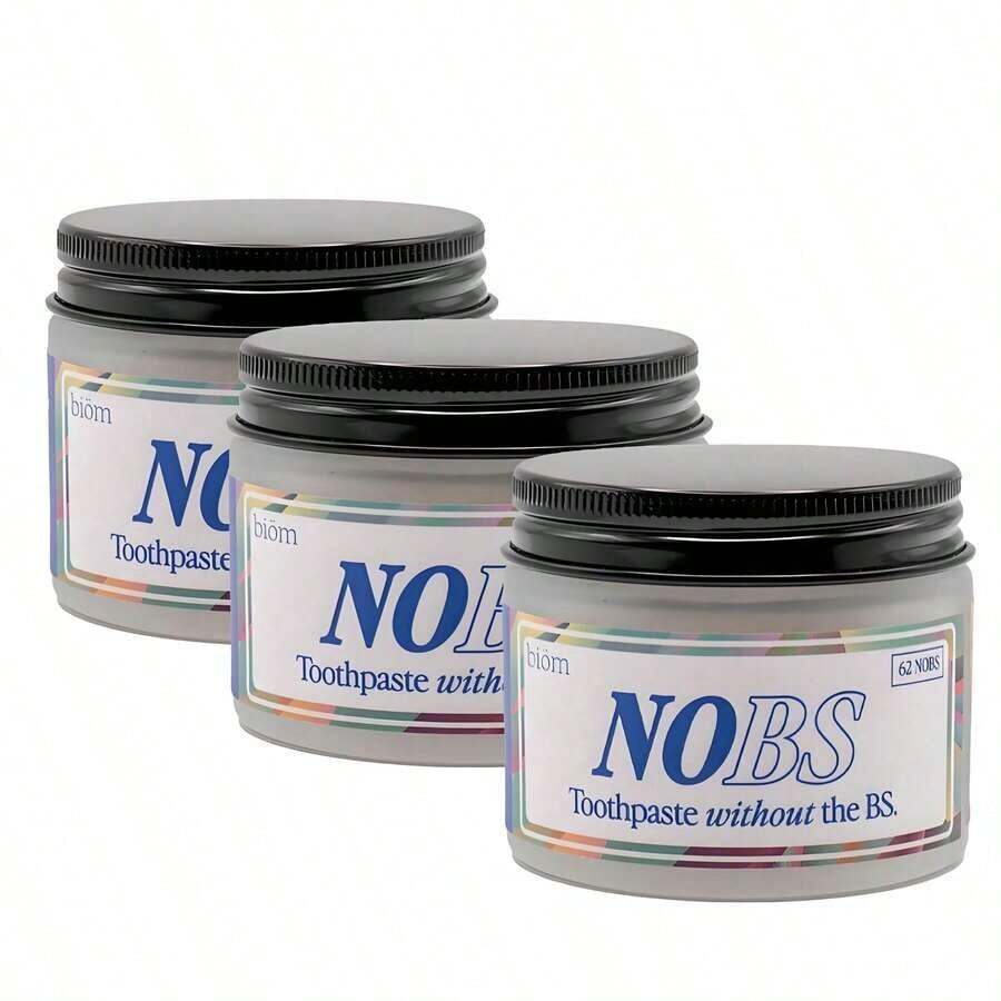 NOBS (No Bad Stuff) Toothpaste Tablets - Nano Hydroxyapatite, Fluoride & Plastic Free, E.C.O & Travel Friendly - Remineralize With NHA (3 Month) - Mặc định - Xem 1