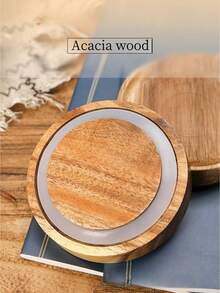 1 Stück Akazienholz versiegelter Glasgefäß mit Holzdeckel, Küchenlagerungsglas für Getreide, geeignet zum Aufbewahren von Kaffeebohnen, Pasta, Gewürzen, Süßigkeiten, Salz, Zucker, Tee, Glasflasche