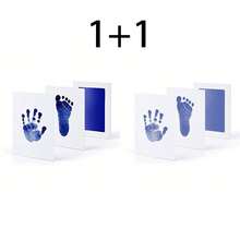 0-6 Months Newborn Baby Non-Contact Ink Pad Baby Growth Handprint Footprint Inkpad, 1 Set Includes 1 No-Wash Ink Pad + 2 Sheets - Multicolor - View 30