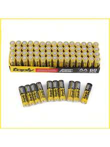 60pcs AAA/AA Size 7/5 Disposable Batteries, 1.5V AA Batteries For LED String Lights, Toys, Remotes, Household, Christmas Gift Accessories