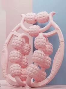 1件装九轮环腿部按摩器滚动夹腿缓解肌肉疏通经络揉捏放松滚轮轴