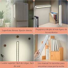 Casa HuLu ®   Luz de Armario LED,Luz LED Magnéticas Táctil Recargables Por USB de 3 Colores para Luces de Dormitorio de Estudiantes, Oficina en Casa,Iluminación de Banco de Trabajo (Blanco) - Blanco-2 - Ver 12