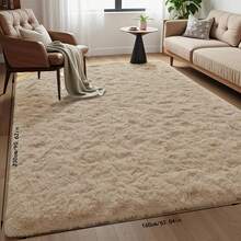 1pc, Soft Area Rugs For Bedroom Fluffy, Non-Slip Fuzzy Shag Plush Soft Shaggy Bedside Rug, Tie-Dyed Living Room Carpet For Girls Kids Baby Teen Dorm Home Decor, Bedroom Living Room Nursery Room Rug, Easy-Care Home Accent