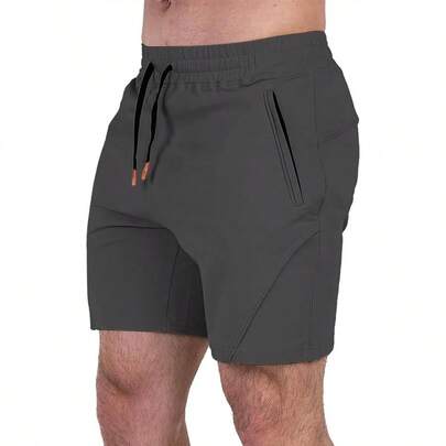 - Pantalones cortos deportivos para hombre, pulgadas, para correr, deportes, gimnasio, con bolsillos con cierre