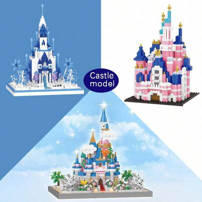1000+ Pcs Ancient Architecture Castle Building Blocks, DIY Ice & Fantasy World Construction