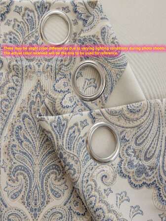 1 件欧式奢华数码印花提花遮光窗帘