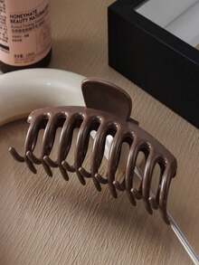 1pc New Soft Silicone Hair Claw Clip, Shock-Absorbing Protective Hairclip, Durable Grip, Pink Soft Silicone Hair Claw Clip, Large Minimalist Hair Claw Hairpin For Bangs, Acrylic, Suitable For Party, Commuting, Outfit Matching, Hair Accessories, Halloween, Mermaid Accessories, Hair Clips, Wedding