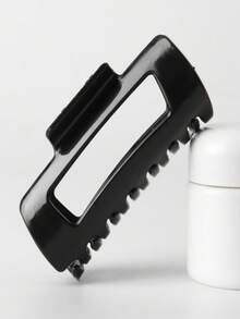 1pc New Soft Silicone Hair Claw Clip, Shock-Absorbing Protective Hairclip, Durable Grip, Pink Soft Silicone Hair Claw Clip, Large Minimalist Hair Claw Hairpin For Bangs, Acrylic, Suitable For Party, Commuting, Outfit Matching, Hair Accessories, Halloween, Mermaid Accessories, Hair Clips, Wedding