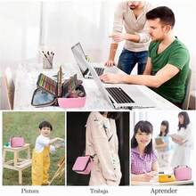 Estuche para Lapices, 72 Ranuras Lapiceras Organizadoras, Estuche para Plumones, Multifuncional Lapicero de Gran Capacidad con 2 Fundas Extraíbles, Lapicera para El Hombro Desmontable (Rosa) - 72-Rosa - Ver 7